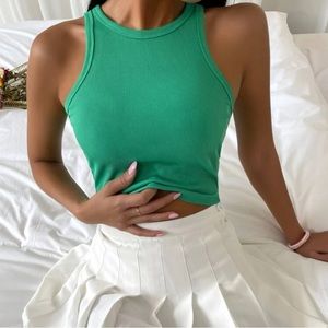 green crop top barely worn
